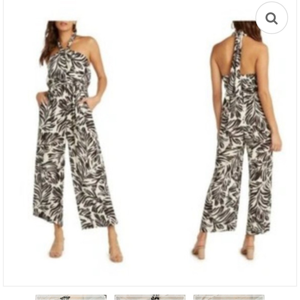 Black and White Halter Jumpsuit